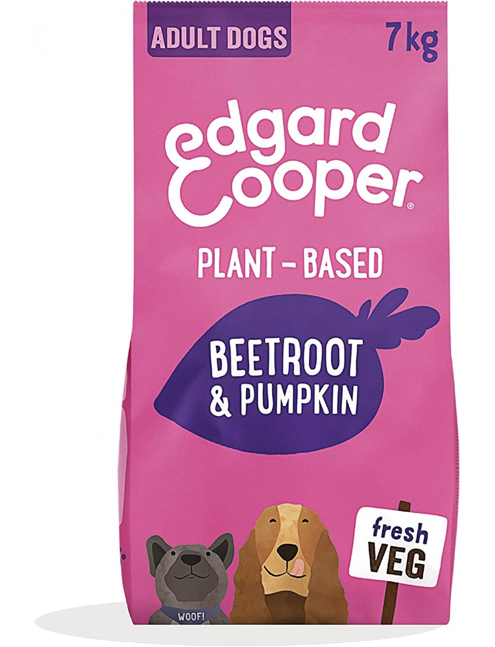 Edgard & Cooper Cibo secco a base vegetale per cani adulti - Barbabietola e zucca fragranti 7kg - Proteine ​​perfettamente