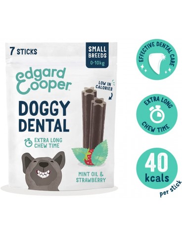 Edgard & Cooper Snack per Cane Stick Dentali Naturale 7 Bastoncini da Masticare, igiene dentale, tempo di masticazione lungo,