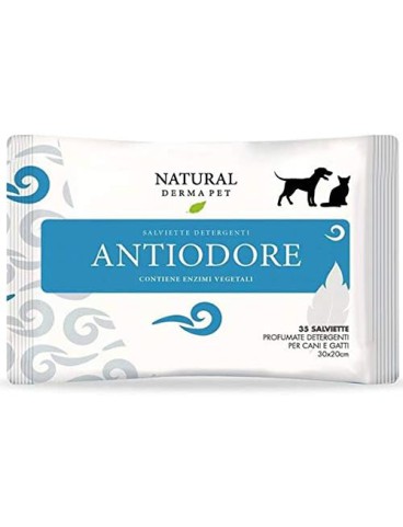 Natural Derma Pet Salviette Detergenti Antiodore 35pz