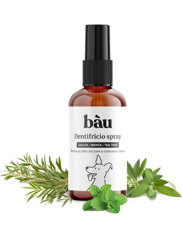 Bàu Cosmesi Dentifricio Spray per Cani, Pulizia Denti Cane Profonda, Spray Alito Cane Sgradevole, Previene Tartaro, Dentifricio