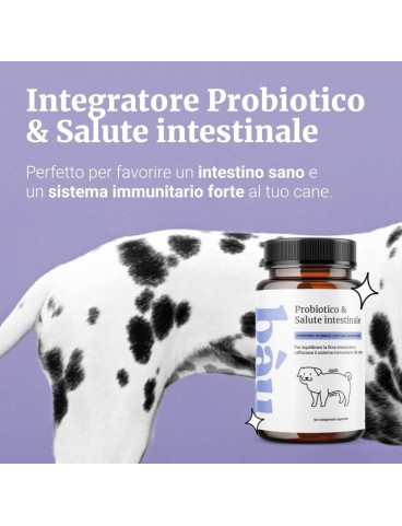 Bau Cosmesi Probiotici per Cani, Fermenti Lattici Cane, Supporto Gastrointestinale Cane, Probiotico Digestivo per Cani Prurito,