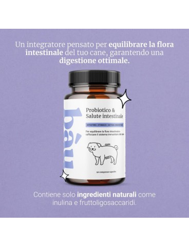 Bau Cosmesi Probiotici per Cani, Fermenti Lattici Cane, Supporto Gastrointestinale Cane, Probiotico Digestivo per Cani Prurito,