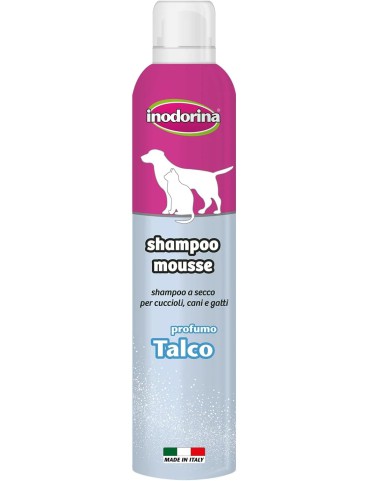 Inodorina, Shampoo Mousse a Secco, con Azione Emolliente e Detergente, Rispetta Il PH Naturale, Anche per Lavaggi Frequenti,