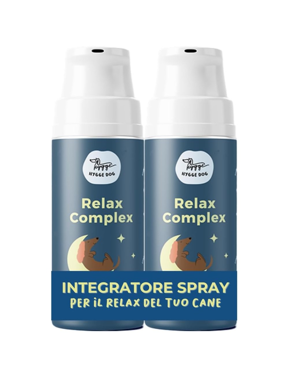 Relax Complex - Integratore calmante per cani | Topper liquido con estratti vegetali, Omega 3‑6 e vitamine | Tranquillante per